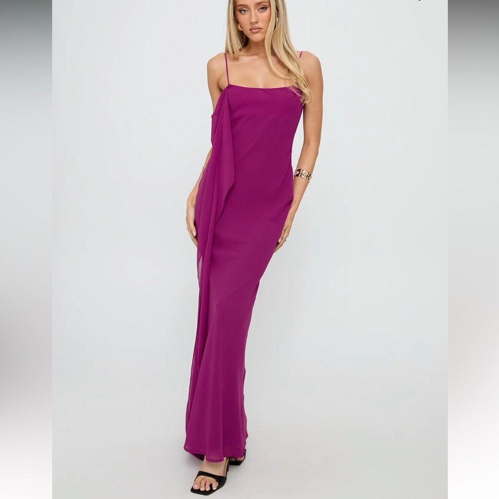 Princess Polly Syrina Cowl Neck Scarf dress in Berry
